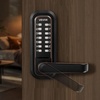 image:imageVEVOR Mechanical Keyless Entry Door Lock 20 Code Upgrade 47 Digits Code SingleSided Push Button Combination Mechanical Keypad Door Knob Auto Locking for Garden Gates Indoor or Outdoor SilverBlack