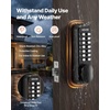 image:imageVEVOR Mechanical Keyless Entry Door Lock 20 Code Upgrade 47 Digits Code SingleSided Push Button Combination Mechanical Keypad Door Knob Auto Locking for Garden Gates Indoor or Outdoor SilverBlack