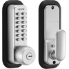 image:imageVEVOR Mechanical Keyless Entry Door Lock 20 Code Upgrade 47 Digits Code SingleSided Push Button Combination Mechanical Keypad Door Knob Auto Locking for Garden Gates Indoor or Outdoor SilverPearl Chrome
