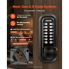image:imageVEVOR Mechanical Keyless Entry Door Lock 20 Code Upgrade 47 Digits Code SingleSided Push Button Combination Mechanical Keypad Door Knob Auto Locking for Garden Gates Indoor or Outdoor SilverBlack