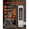 image:imageVEVOR Mechanical Keyless Entry Door Lock 20 Code Upgrade 47 Digits Code SingleSided Push Button Combination Mechanical Keypad Door Knob Auto Locking for Garden Gates Indoor or Outdoor SilverPearl Chrome