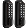 image:imageVEVOR Mechanical Keyless Entry Door Lock 20 Code Upgrade 47 Digits Code SingleSided Push Button Combination Mechanical Keypad Door Knob Auto Locking for Garden Gates Indoor or Outdoor SilverBlack