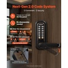 image:imageVEVOR Mechanical Keyless Entry Door Lock 20 Code Upgrade 47 Digits Code SingleSided Push Button Combination Mechanical Keypad Door Knob Auto Locking for Garden Gates Indoor or Outdoor SilverBlack