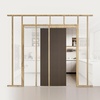 image:imageVEVOR Pocket Door Frame Kit for 4872 in Wide 80 in High Door Pocket Door Kit with TwoWay Soft Close Mechanism Slide Smoothly Quietly Easy to Install Wood and Galvanized Steel for Living Room30x80