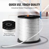 image:imageVEVOR Polyester Pull Tape 12 x 5249 Mule Tape Flat Rope 1250 lbf Tensile Capacity Printed Webbing Cable Pulling Tape for Packaging Gardening Commercial Electrical Conduit Work White5249 x 12