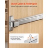 image:imageVEVOR Push Bar Panic Exit Device 31 Stainless Steel Commercial Panic Bar for Exit Doors Emergency Exit Door Hardware with Dual Locking Bolt and Sticker for 3146 Wood or Metal Door Silver31 x 602 x 26