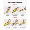 image:imageVEVOR Ratchet Tie Down Straps 4Pack 10000 lb Break Strength Heavy Duty Double J Hooks 2 x 27 with Padded Handles  Ideal for Moving Securing Cargo Appliances Lawn Equipment and More2 x 27