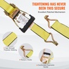 image:imageVEVOR Ratchet Tie Down Straps 4Pack 10000 lb Break Strength Heavy Duty Double J Hooks 2 x 27 with Padded Handles  Ideal for Moving Securing Cargo Appliances Lawn Equipment and More2 x 15