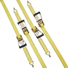 image:imageVEVOR Ratchet Tie Down Straps 4Pack 10000 lb Break Strength Heavy Duty Double J Hooks 2 x 27 with Padded Handles  Ideal for Moving Securing Cargo Appliances Lawn Equipment and More2 x 15