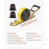 image:imageVEVOR Ratchet Tie Down Straps 4Pack 10000 lb Break Strength Heavy Duty Double J Hooks 2 x 27 with Padded Handles  Ideal for Moving Securing Cargo Appliances Lawn Equipment and More2 x 27