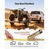 image:imageVEVOR Ratchet Tie Down Straps 4Pack 10000 lb Break Strength Heavy Duty Double J Hooks 2 x 27 with Padded Handles  Ideal for Moving Securing Cargo Appliances Lawn Equipment and More2 x 27
