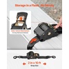 image:imageVEVOR Retractable Ratchet Straps 2 in x 10 ft Tie Down Straps with S Hooks 3033 lbs Break Strength 2 Soft Loops Tie Down Ratcheting for Moving Trailers Motorcycles Kayaks Car Roof 2 Pack