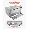 image:imageVEVOR SemiTruck Step Tool Box 31 x 30 x 19 Heavy Duty Aluminum Diamond Plate Toolbox Waterproof Cab Entry Step Storage Box with ShockAbsorbing Latch for Flatbed Crane and Semi Trucks