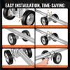 image:imageVEVOR Sliding Gate Kit 6 Rolling Gate Hardware Kit Universal Adjustable Sliding Gate Rollers Track Wheels Heavy Duty Sliding Gate Guide Roller for Sliding Gates and Rolling Door600lbs LoadBlack