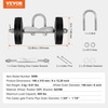 image:imageVEVOR Sliding Gate Kit 6 Rolling Gate Hardware Kit Universal Sliding Gate Rollers Track Wheels Heavy Duty Sliding Gate Guide Roller for Sliding Gates and Rolling Door600 lbs Max LoadBlackRoller NonAdjustable