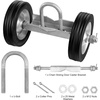 image:imageVEVOR Sliding Gate Kit 6 Rolling Gate Hardware Kit Universal Sliding Gate Rollers Track Wheels Heavy Duty Sliding Gate Guide Roller for Sliding Gates and Rolling Door600 lbs Max LoadBlackRoller NonAdjustable