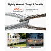 image:imageVEVOR String Light Hanging Kit 165 ft 304 7 x 7 332 Inch Stainless Steel Wire Cable 450 lbs Breaking Strength Steel Cable for Deck Railing System Garden Trellis String Lights165ft