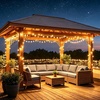 image:imageVEVOR String Light Hanging Kit 165 ft 304 7 x 7 332 Inch Stainless Steel Wire Cable 450 lbs Breaking Strength Steel Cable for Deck Railing System Garden Trellis String Lights165ft
