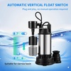 image:imageVEVOR Submersible Sewage Pump 13 HP 3000 GPH Cast Iron SewageEffluent Pump with Automatic Float Switch 15Inch NPT Discharge 120V 25 ft Lift for Basement Septic Tank Residential Sump BasinBlack  Silver