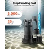 image:imageVEVOR Submersible Sewage Pump 13 HP 3000 GPH Cast Iron SewageEffluent Pump with Automatic Float Switch 15Inch NPT Discharge 120V 25 ft Lift for Basement Septic Tank Residential Sump Basin15 Npt Discharge