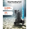 image:imageVEVOR Submersible Sewage Pump 13 HP 3000 GPH Cast Iron SewageEffluent Pump with Automatic Float Switch 15Inch NPT Discharge 120V 25 ft Lift for Basement Septic Tank Residential Sump Basin20 Npt Discharge