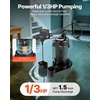 image:imageVEVOR Submersible Sewage Pump 13 HP 3000 GPH Cast Iron SewageEffluent Pump with Automatic Float Switch 15Inch NPT Discharge 120V 25 ft Lift for Basement Septic Tank Residential Sump Basin15 Npt Discharge