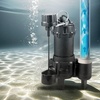 image:imageVEVOR Submersible Sewage Pump 13 HP 3000 GPH Cast Iron SewageEffluent Pump with Automatic Float Switch 15Inch NPT Discharge 120V 25 ft Lift for Basement Septic Tank Residential Sump Basin20 Npt Discharge
