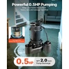 image:imageVEVOR Submersible Sewage Pump 13 HP 3000 GPH Cast Iron SewageEffluent Pump with Automatic Float Switch 15Inch NPT Discharge 120V 25 ft Lift for Basement Septic Tank Residential Sump BasinBlack