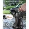 image:imageVEVOR Submersible Sewage Pump 13 HP 3000 GPH Cast Iron SewageEffluent Pump with Automatic Float Switch 15Inch NPT Discharge 120V 25 ft Lift for Basement Septic Tank Residential Sump BasinBlack