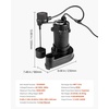 image:imageVEVOR Submersible Sewage Pump 13 HP 3000 GPH Cast Iron SewageEffluent Pump with Automatic Float Switch 15Inch NPT Discharge 120V 25 ft Lift for Basement Septic Tank Residential Sump Basin15 Npt Discharge