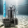 image:imageVEVOR Submersible Sewage Pump 13 HP 3000 GPH Cast Iron SewageEffluent Pump with Automatic Float Switch 15Inch NPT Discharge 120V 25 ft Lift for Basement Septic Tank Residential Sump Basin20 Npt Discharge