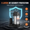 image:imageVEVOR Submersible Sump Pump 075HP 5000GPH 28 FT Lift Cast Iron Sewage Water Pump with 10 ft Power Cord and Automatic Float Switch Stainless Steel for Clean Flooded Basement Yard Farm Sewer