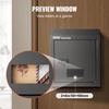 image:imageVEVOR Through The Door Key Drop Box Heavy Duty Steel Through The Door Mailbox with 12 Combination Lock Mail Drop Box BlackBlack
