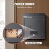 image:imageVEVOR Through The Door Key Drop Box Heavy Duty Steel Through The Door Mailbox with 12 Combination Lock Mail Drop Box BlackGray