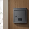 image:imageVEVOR Through The Door Key Drop Box Heavy Duty Steel Through The Door Mailbox with 12 Combination Lock Mail Drop Box BlackGray