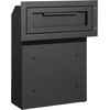 image:imageVEVOR Through The Door Key Drop Box Heavy Duty Steel Through The Door Mailbox with 18 12 Key Lock 12x6x16 Mail Drop Box Black