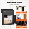 image:imageVEVOR Through The Door Key Drop Box Heavy Duty Steel Through The Door Mailbox with 18 12 Key Lock 12x6x16 Mail Drop Box Black