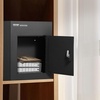 image:imageVEVOR Through The Wall Drop Box Deposit Safe 13x7x17 Rainproof Heavy Duty Steel Mailbox with Combination Lock for Wall Thickness 2879 Home Office Locking Wall Mount Mail Drop Box Black