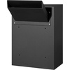 image:imageVEVOR Through The Wall Drop Box Deposit Safe 13x7x17 Rainproof Heavy Duty Steel Mailbox with Combination Lock for Wall Thickness 2879 Home Office Locking Wall Mount Mail Drop Box Black