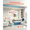 image:imageVEVOR Utility Sink Pump 350W 7200Lh Flow 262 ft  8 m Head Drain Pump Waste Water Disposal Machine with 3 Inlets Portable amp Powerful Performance for Basement Kitchen Sink Shower Gray Water800W  PCB Smart Control