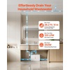image:imageVEVOR Utility Sink Pump 350W 7200Lh Flow 262 ft  8 m Head Drain Pump Waste Water Disposal Machine with 3 Inlets Portable amp Powerful Performance for Basement Kitchen Sink Shower Gray Water350W Utility Sink Pump