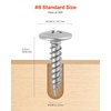 image:imageVVEOR Screws 8 x 34 inch Length Self Drilling Drywall to Wood Screw All Purpose HighHardness Stainless Steel Wall Anchors with a Phillips Drill Bit Cross Slot for Home Renovation300 per Box