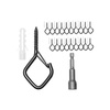 image:imageVEVOR 20 PCS QHanger Hooks 217 in Q Hanger String Light Hooks Outdoor Heavy Duty Outdoor Screw Hooks with Security Buckle for Hanging Outdoor String Lights Christmas Lights Cups Decors Black