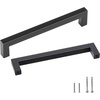 image:imageVEVOR 30 Pack Black Cabinet Pulls 503in  128mm Center to Center Kitchen Cabinet Drawer Rust and ScratchResistant Hardware Stainless Steel Door Handles for Kitchen Bathroom Bar Hardware Matte5 inch Hole Centers128mm