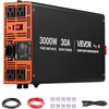 image:imageVEVOR 3000W Sump Pump Battery Backup System LCD Display Auto Switches to Battery Inverter Power for Sump Pump Pure Sine Wave for Basement Protection Emergency and Power Outage Battery Not Include3000W