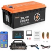 image:imageVEVOR 36V48V 105Ah Golf Cart Lithium Battery 3648 Volt Golf Cart Battery with 200A BMS LCD or Touch Monitor and Mobile APP LiFePO4 Battery with 600A Peak Current 4000 Cycles for Golf Carts36V Battery and Charger  ABS Casing