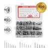 image:imageVEVOR 420 PCS Stainless Steel Self Drilling Screws Assortment Kit 8 amp 10 Sheet Metal Screws with Phillips Truss amp Hex Head 12 to 2 Inch Length for Metal Wood DIY
