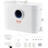 image:imageVEVOR 700W Macerator Pump 9600 Lh Flow 328 ft10 m Head Macerator Sewerage Sump Pump with 3 Water Inlets for Toilet Basement Kitchen Sink Shower Bathtub Waste Water Disposal Upflush Machine700W