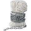 image:imageVEVOR Anchor Rode and Chain 15 x 516 Boat Anchor Chain 12 x 200 Nylon Rope 22T Chain Tension Galvanized Steel Chain WindlassGrade Three Strand Twist Nylon Anchor Chain for Boats Ships