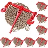 image:imageVEVOR Chain and Binder Kit 3812 Ratchet Load Binders 9200 lbs Working Load Limit 38 x 10 G80 Chains with Grab Hooks Ratchet Binders and Chains for Truck Tie Down Hauling Towing 2 Set8P 10ft